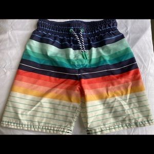 Cat & Jack 5T Multicolor Rainbow Swim shorts